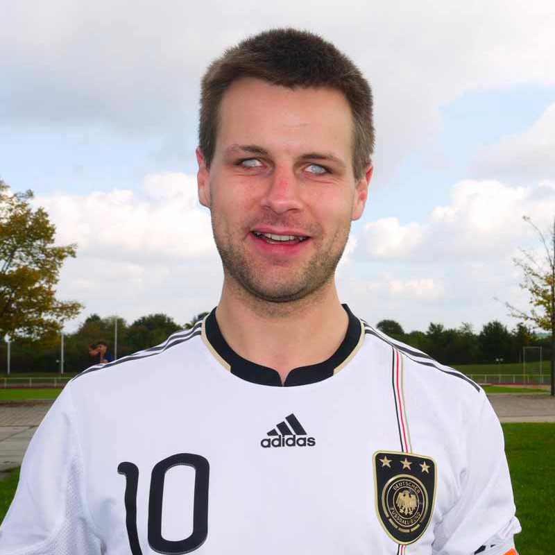 Special Advisor Alexander Fangman, wearing German Blind Football National Team jersey