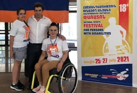Gohar Navarsandyan (class of 2018) working at a sport event in Armenia